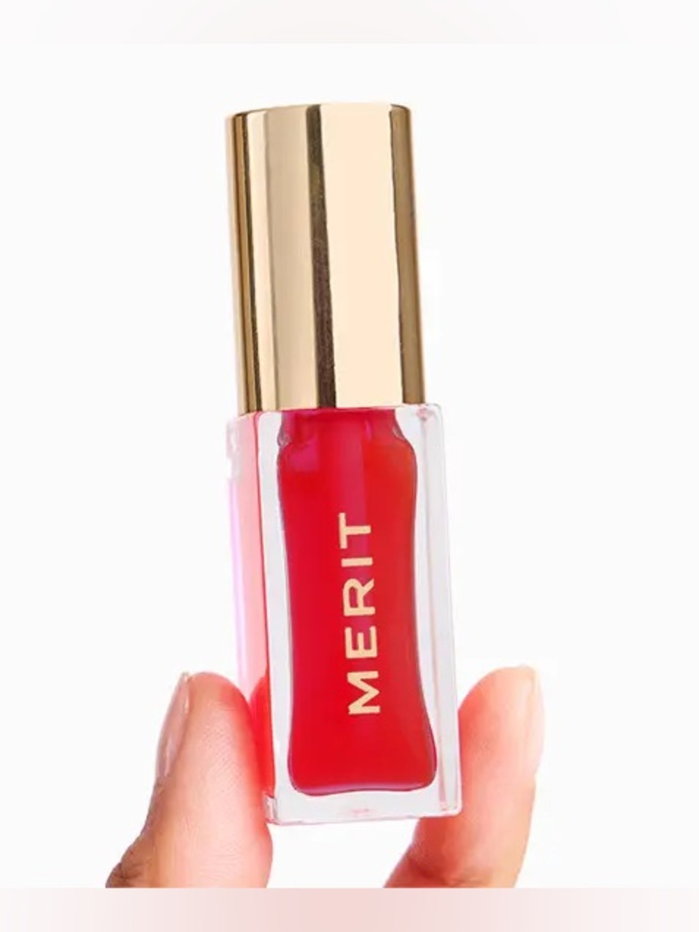 MERIT | Shade Slick Gelée Tinted Lip Oil in Maraschino (sheer red)